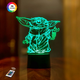 3D нічник подарункова нічна LED лампа світлодіодний світильник Малюк йода 2 з пультом ДК 16 кольорів адаптером на usb батарейках з акрилу для будинку спальні дитячої оригінальний подарунок дитині 3DTOYSLAMP - зображення 1