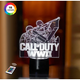 3D ночник подарочная ночная LED лампа светодиодный светильник CALL OF DUTY с пультом ДУ 16 цветов адаптером на usb батарейках из акрила для дома спальни детской оригинальный подарок ребенку 3DTOYSLAMP - изображение 1