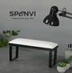 Подставка для маникюра на съемных черных металлических ножках Spenvi Loft White на черной основе - изображение 3