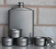 Титанова фляга для алкогольних напоїв Tiartisan titanium 260 мл + 4 чарки по 35 мл туристична прямокутна пляшка подарункова + лійка та чохол - зображення 2