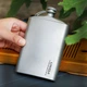 Титанова фляга для алкогольних напоїв Tiartisan titanium 260 мл + 4 чарки по 35 мл туристична прямокутна пляшка подарункова + лійка та чохол - зображення 6
