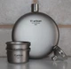 Фляга титанова для алкогольних міцних напоїв Tiartisan titanium 180 мл з титановими чарками 2 шт по 35 мл туристична кругла пляшка подарункова + лійка та чохол - зображення 2