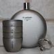 Фляга титанова для алкогольних міцних напоїв Tiartisan titanium 180 мл з титановими чарками 4 шт по 40 мл туристична кругла пляшка подарункова + лійка та чохол - зображення 2