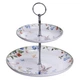 Фруктовница двухярусная фарфоровая Garden Rabbits 23×24 см этажерка для фруктов конфетница двухуровневая - изображение 1