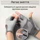 Комплект 2 в 1: Рукавички для фітнесу та напульсники для силових тренувань тренажерного залу турніка важкої атлетики воркауту без пальців нековзні з липучкою Сірі 66_3_M_5С - зображення 3