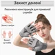 Комплект 2 в 1: Рукавички для фітнесу та напульсники для силових тренувань тренажерного залу турніка важкої атлетики воркауту без пальців нековзні з липучкою Сірі 66_3_M_5С - зображення 8