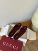 Женские балетки в стилі Gucci из натуральной кожи бордо бургунди 40(25) - изображение 4