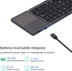 Складана портативна акумуляторна Bluetooth-клавіатура Mcbazel з сенсорною панеллю для мобільних пристроїв. Колір - чорний ( ENG ) - зображення 8