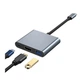 Концентратор Dynamode USB-C 3-in-1 1xHDMI + 1xUSB 3.0 + 1xUSB-C PD 87W 4K (Multiport USB-C 3-in-1 dark grey) - зображення 1