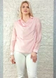 Блуза з драпірованим overlay-шаром рожева Top Win S-L 14-404 - изображение 2
