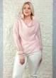 Блуза з драпірованим overlay-шаром рожева Top Win S-L 14-404 - изображение 4