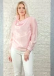 Блуза з драпірованим overlay-шаром рожева Top Win S-L 14-404 - изображение 6