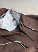 Куртка женская YZY 30281 ветровка с капюшоном оверсайз one size коричневая - изображение 2