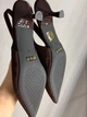 Туфли женские Meideli 2051-38 slingback замшевые лодочки с перфорацией 37 коричневые - изображение 7