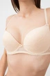 Бюстгальтер з формованою чашкою Giulia Laura 1123/21N 75C Beige, класичний жіночий пуш ап, з мереживом - зображення 6