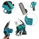 Акумуляторна ланцюгова міні-пила Mini Electric Chainsaw 8" з масляним баком 24V 2хАКБ в кейсі Blue (3_08035) - зображення 8