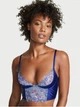 Комплект білизни Victoria’s Secret Soft Chambray Blue Embroidered Unlined Corset Bra Індиго 34DD-M - изображение 2
