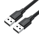 Кабель UGREEN US102 USB 2.0 A Male to A Male Cable 1m (Black)(10309) - зображення 1