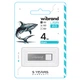Флеш-накопичувач Wibrand USB 2.0 Shark 4Gb Сріблястий - изображение 2