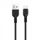 Кабель HOCO X13 USB to Type-C 3A, 1m, PVC, PVC connectors, чорний - изображение 1