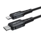 Кабель ACEFAST C4-01 Type-C to iP 3A, 30W, 1.8m, nylon, zinc connectors, Black - изображение 2