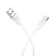 Кабель BOROFONE BX19 USB для Type-C 3A, 1m, PVC, TPE connectors, білий - зображення 2