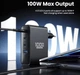Мережевий зарядний пристрій Asometech 100W (1USB + 3Type-C) GAN - зображення 7