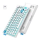Клавиатура Onikuma Tri Mode Mechanical RGB gaming keyboard 81 Keys MT706 |2.4G/BT/Type-C, ENG Layouts| White - изображение 2