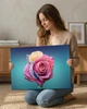 Картина з квіткою для вітальні - Різнобарвна Троянда - 40х60 см - зображення 2