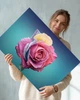 Картина з квіткою для вітальні - Різнобарвна Троянда - 40х60 см - зображення 4