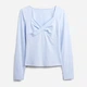 Лонгслив длинный женский GAP 205217196 XL Голубой (1159856774) - изображение 5