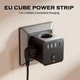 Сетевой фильтр разветвитель тройник 7 в 1 3EU розетки с выключателем + USB-C + 3 USB-A 4000W/16A Power Cube TT-PS08 - изображение 1