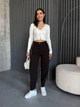 Брюки женские Baggy вельветовые Nobilitas 42/44 коричневые - изображение 4