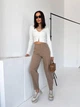 Брюки женские Baggy вельветовые Nobilitas 42/44 бежевые - изображение 1