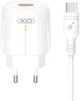 Мережевий зарядний пристрій XO L112 QC18W Charger with LED with Type-c cable White (XO-L112+C) - зображення 1