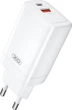 Мережевий зарядний пристрій XO CE17 65W GaN Fast Charger (1USB-C 65W/1USB-A 22.5W) White (XO-CE17) - зображення 1