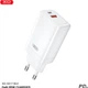 Мережевий зарядний пристрій XO CE17 65W GaN Fast Charger (1USB-C 65W/1USB-A 22.5W) White (XO-CE17) - зображення 2