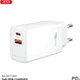Мережевий зарядний пристрій XO CE17 65W GaN Fast Charger (1USB-C 65W/1USB-A 22.5W) White (XO-CE17) - зображення 3