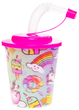 Zestaw kubków Duckiez Jednorożec ze słomką i różową pokrywką 250 ml 12 szt (5413247181718) - obraz 1