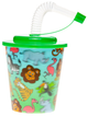 Zestaw kubków Duckiez Dzikie zwięrzeta ze słomką i zieloną pokrywką 250 ml 12 szt (5413247181725) - obraz 1