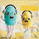Интерактивная игрушка Танцующий осьминог для детей — музыкальный бегающий кальмар, подсветка, парогенерация, избегает препятствий, 2 режима, аккумулятор Yellow - изображение 3
