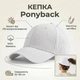 Літня жіноча кепка Ponyback з прорізом під волосся, біла - зображення 1