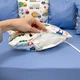 Бортики-подушки для хлопчика у дитяче ліжечко 6 шт Oh My Kids “Різнокольорові будівельні машини” сатин блакитний - зображення 6