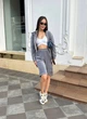 Жіночий велюровий костюм (кофта+шорти) Uaclothes 46-48 Сірий (like37286-177181350) - изображение 2
