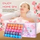 Набір бомбочок для ванни 30 шт лаванда з ефірними оліями міні bath bombs подарунковий набір для релаксу - зображення 4