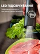 Электрическая мельница для специй с подсветкой, 1 шт. Electric Grinder Rechargeable для измельчения соли и перца, USB, черная - изображение 3