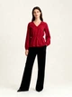 Жіноча блуза з баскою LadyLike 44 Червоний (ll2202120010381) - изображение 4