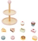 Набір ігровий Дерев’яна Солодка етажерка Viga PolarB Макаруни та тістечка (6971608442841) - зображення 3