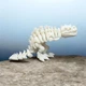 Набор для творчества: Подвижная 3D-фигурка динозавра Тирекс под роспись (PLA-пластик, 6 красок + 2 кисточки) в подарочной упаковке - изображение 3