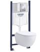 Инсталляция Grohe Rapid SL 38840000 (3873200A) c панелью смыва Skate Cosmopolitan 38732000 + унитаз Devit Do It Rimless 4010511 Vortex Flush с сиденьем Soft Close дюропласт - изображение 1